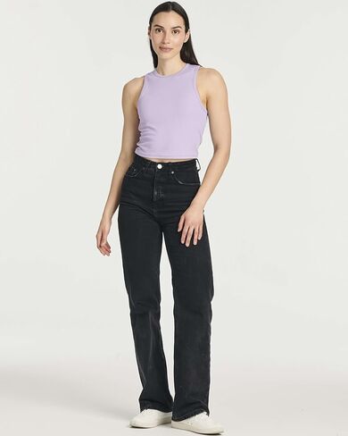 Real Essentials 5 Pack: Women's Ribbed Sleeveless Cropped Racerback Tank Top Casual Crop Top in Saudi Arabia