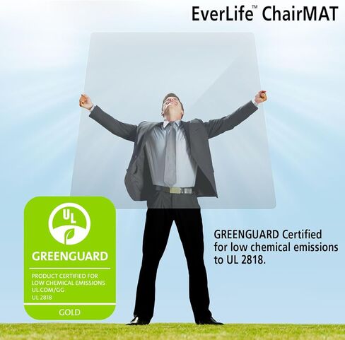 ES Robbins Everlife 60" x 96" كرسي متعدد المهام ذو أرضية صلبة مستطيلة الشكل، شفاف، الموديل: 132831 in Kuwait