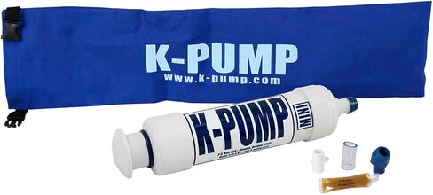 Outcast K-Pump - بدون خرطوم عالي الحجم 9-Psi متين من بلاستيك ABS / منفاخ أنبوب عائم مع حقيبة تخزين ومواد تشحيم ومحولات نفخ in Kuwait