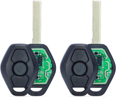 Beefunny 315/433MHz Adjustable ID44 Chip EWS System Remote Car Key Fob 3 Button for BMW 325 330 318 525 530 540 E38 E39 E46 M5 X3 X5 (1) in Saudi Arabia