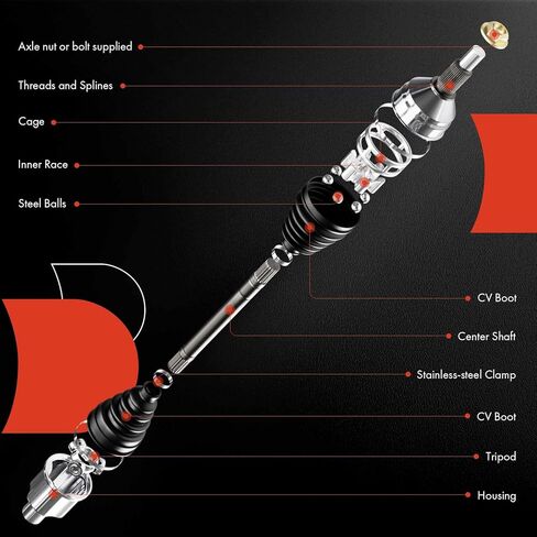 مجموعة عمود المحور A-Premium CV متوافقة مع Toyota Celica 2000-2005 L4 1.8L، جانب السائق الأيسر الأمامي، استبدال # 4342020540 in Saudi Arabia