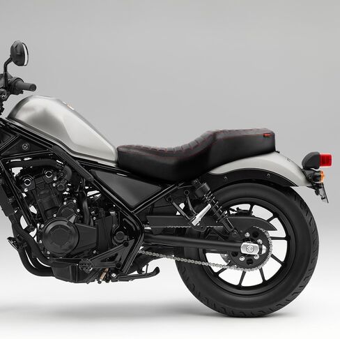 وسادة خياطة ماسية لمقعد الراكب من قطعة واحدة متوافقة مع Honda CMX 300 500 CMX300 CMX500 Rebel300 Rebel500 2017-2023 (خياطة حمراء، نمط ماسي) in Kuwait
