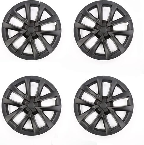 مجموعة واقيات العجلات مقاس 18 بوصة من Hubcaps مكونة من 4 قطع متوافقة مع ملحقات Tesla Model 3 2017-2023 (18 بوصة) in Kuwait