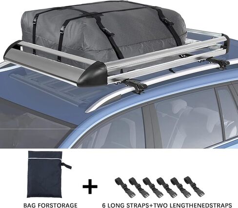 Rooftop Cargo Carrier, PI Store Waterproof Car Roof Bag with Protective Mat, Extra 15 Cubic Foot Storage Carriers for All Cars with/Without Roof Racks, Gift for Men, Cover Only in Kuwait