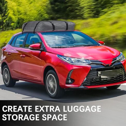 Rooftop Cargo Carrier, PI Store Waterproof Car Roof Bag with Protective Mat, Extra 15 Cubic Foot Storage Carriers for All Cars with/Without Roof Racks, Gift for Men, Cover Only in Kuwait