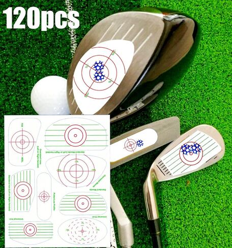 ملصقات شريط تأثير لسائقي نادي الجولف ومسجل ضرب الكرة 120 قطعة من ملصقات تأثير الجولف لمكاوي تدريب التأرجح والأخشاب والمضرب، وملصقات وجه النادي تساعد على ممارسة تأرجح الجولف in Kuwait