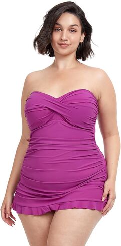 Profile by Gottex Women's Tutti Frutti Full Figure Bandeau Swimdress in Saudi Arabia