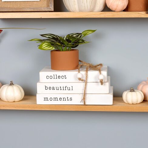 Stratton Home Decor Decorative Stylish Wooden Books to Elevate Any Room | Book Decor for Mantels and Countertops | 8"x3.5"X5" in Saudi Arabia