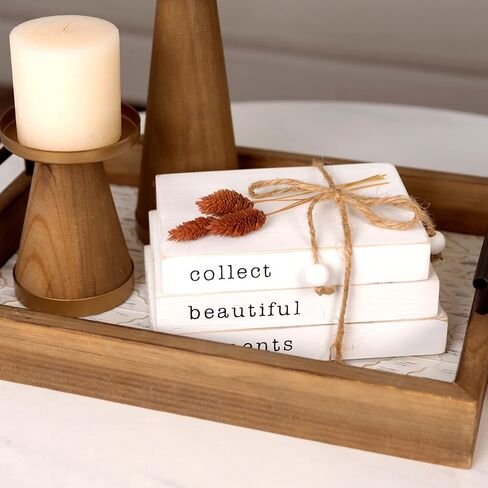 Stratton Home Decor Decorative Stylish Wooden Books to Elevate Any Room | Book Decor for Mantels and Countertops | 8"x3.5"X5" in Saudi Arabia
