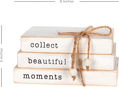 Stratton Home Decor Decorative Stylish Wooden Books to Elevate Any Room | Book Decor for Mantels and Countertops | 8"x3.5"X5" in Saudi Arabia