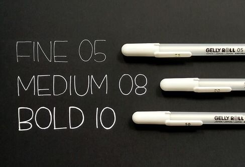 SAKURA - 37488 Gelly Roll Classic 08 (Medium Pt.) 3 Pack Pen, White in Saudi Arabia