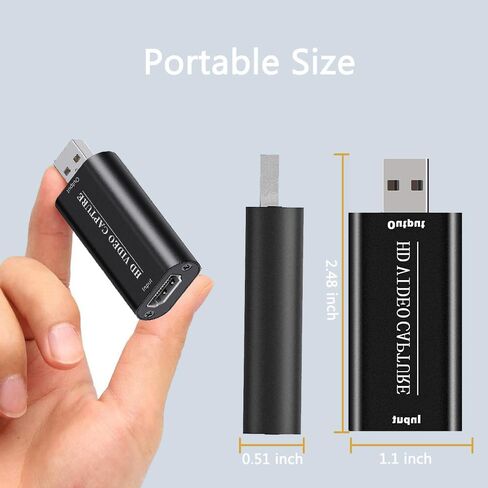 بطاقة التقاط فيديو HDMI 4K مطورة، محول بطاقة رابط كاميرا USB 3.0 فائق السرعة لإخراج AV HD، محول تسجيل HDMI إلى USB للألعاب، البث لـ Nintendo Switch/Camera/PS3/X Box in Kuwait