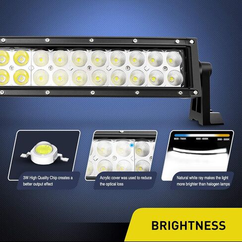 Nilight - 10001S-A 36W LED Light Bar Spot LED Lights Led Bar Driving Fog Lights Jeep Off Road Lights, 2 Years Warranty in Saudi Arabia