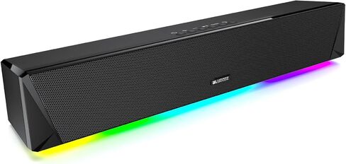 مكبرات صوت الكمبيوتر، مكبرات صوت ستيريو HiFi بقدرة 14 وات من Bluedee، ومكبرات صوت بلوتوث 5.0 أو 3.5 مم Aux-in للكمبيوتر المكتبي، وشريط صوت للكمبيوتر RGB مع صوت جهير عميق، ومكبرات صوت للألعاب للكمبيوتر الشخصي مدعوم بمحول تيار متردد in Kuwait