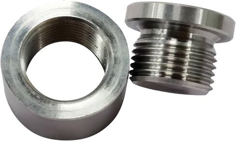 سدادات ومقابس مستشعر الأوكسجين O2 M18 X 1.5 خيط من الفولاذ المقاوم للصدأ (4 سدادات / 4 مقابس) in Saudi Arabia
