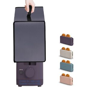 Cover for Bella 2 Slice Slim Toaster, 2-Slice Toaster Cover, Waterproof Heat-Resistant Dust-proof Toaster Cover Case Heavyweight Thickened Toaster Dust Cover with Handle (Only Cover-Purple)