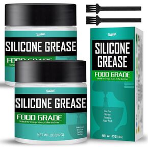 4oz Food Grade Grease for Kitchenaid Stand Mixer, Food Processors and Coffee Machine, Waterproof Silicone Grease for Rubber O-Rings Plumbing Gaskets Valves, NSF H1 Standards