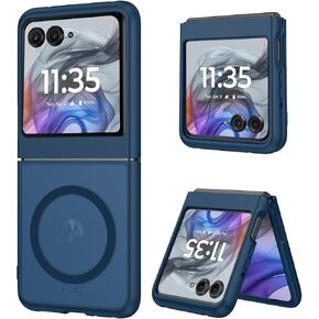 DUEDUE for Motorola Moto Razr 2024 Magnetic Case [Compatible with MagSafe], Dual Layer Anti-Scratch Shockproof Slim Protective Phone Case for Motorola Razr 2024 6.9", Blue