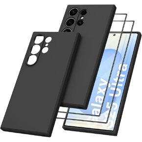 Case for Samsung Galaxy S25 Ultra ، Sister Silicone Slim Full Body Cover مقاومة للصدمات متوافقة مع Samsung Galaxy S25 Ultra 5G 6.9 "Case [2*Screen Screens] Black in Saudi Arabia