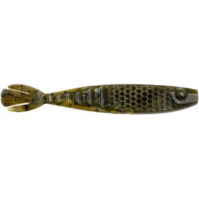 NetBait HexTek Supercharged with BAITFUEL 4.25'' Whip Tail Shad - Green Pumpkin