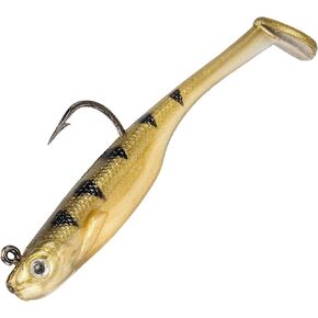 Strike King (SKHM418-462) Homing Minnow Fishing Lure, Pre-Rigged Soft Plastic Swimbait, Optimized for Live Sonar, Realistic Minnow Profile, 4-Inches, 1/8-Ounce, 3/0 Hook, 3-Pack, Sugar Daddy