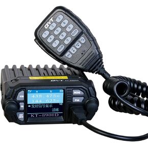 UV Dual Band Car Radio, Dual-Segment 25W Car Radio Mini Car Radio Dual-Frequency 136-174/400-480MHz Dual-Guard Car Radio 13.8V Cigarette Lighter Radio(KT-8900D)