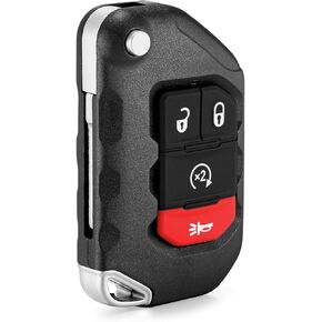 Smart Key Fob Replacement Fits for Jeep Wrangler 2018 2019 2020 2021 2022 2023 2024 Jeep Gladiator 2020-2024 Proximity Keyless Entry Remote Control 433 Mhz OHT1130261 ID4A
