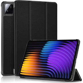 Case for Xiaomi Pad 7 / Xiaomi Pad 7 Pro 11.2 inch 2024, Folding Folio Ultra-Thin PU Leather Stand Case Cover for Xiaomi Pad 7 / Pad 7 Pro Black