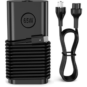 65w 45w USB C Laptop Charger Slim Replacement for Dell Latitude XPS Chromebook Inspiron Charger Fast Charging Type-C Computer Adapter Power Supply Cord