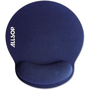 Allsop - Memory Foam Mouse Pad with Wrist Rest, Blue, 7 1/4" x 8 1/4" 30206 (DMi EA