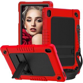 Shockproof Tablet Case for Walmart Onn 10.1 Tablet Case (2024 Model 100135923) Rugged Full-Body Kids Friendly Case with Shoulder Strap Kickstand for Walmart Onn 10.1 4th Gen 2024 (Black)