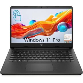 HP 14" HD Touchscreen Laptop with Microsoft 365, AMD Ryzen 7 5700U Processor, AMD Radeon Graphics, 32GB RAM 1TB SSD, Webcam, Wi-Fi 5, Bluetooth, Windows 11 Pro, Black