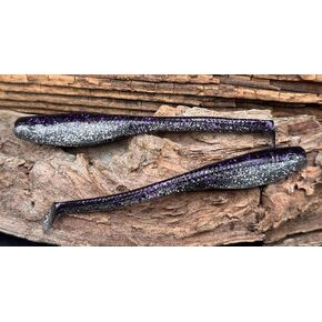5 "Super Model Paddle Tail Swimbaits - 6 عبوات ، Purple Reign Pure (مصنوعة في الولايات المتحدة)