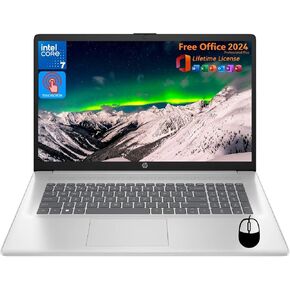 HP 17.3 Business Touchscreen Laptop, Core 7-150U(10 Cores, Up to 5.4 GHz), 64 GB RAM, 4 TB SSD, 17.3" HD+ Touchscreen, Copilot, Wi-Fi 6, Backlit Keyboard, Office 2024 Lifetime License, Windows 11 Pro