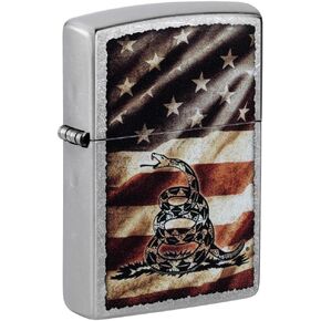 Zippo Don't Tread on Me® Street Chrome Pocket Lighter