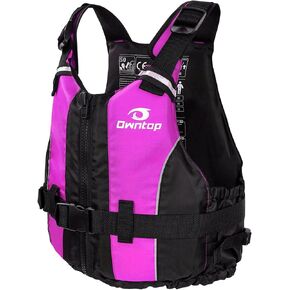 owntop السباحة سترة البالغ | حزام المنشعب قابل للتعديل | فتحة كبيرة | سحاب قوي و مشي | قوارب الكاياك ، القوارب ، صيد الأسماك ، رياضة مجداف in Kuwait