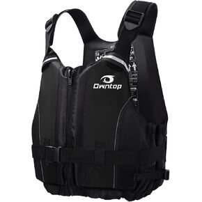 Owntop Swim Jacket Adult | Adjustable Crotch Strap | Large Armhole | Sturdy Zipper & Buckle | Kayak, Boating, Fishing, Paddle Sports