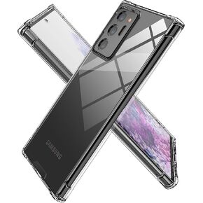 كيمي بلوري واضحة ل Samsung Galaxy Note 20 Ultra 5g Hybrid Design Hard PC Wover مع TPU مرنة مرنة الإطار زوايا المصد
