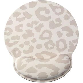 dohobby Ergonomic Mouse Pad with Gel Wrist Rest Support, Grey Leopard Wrist Rest Pad with Non-Slip Base, Typing and Pain Relief for Work,Game