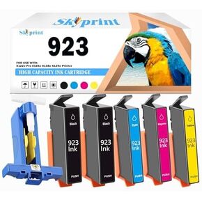 923 Ink Cartridges Combo Pack Replacement for HP 923 Ink Cartridges Use for HP 8122e OfficeJet Pro 8135e 8138e 8139e Printer Ink Without Chip 5 Pack 2*Black 1*Cyan 1*Magenta 1*Yellow