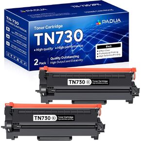 TN-730 TN730 Toner Cartridge Replacement for Brother TN730 DCP-L2550DW HL-L2350DW HL-L2370DW HL-L2390DW HL-L2395DW MFC-L2710DW MFC-L2750DW Printer(Black,2 Pack)