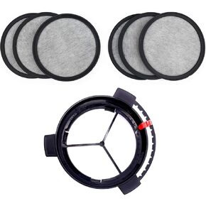 Xcivi Replacement Coffee Maker Water Filtration Set Filter Disk with Frame for Mr. Coffee Brewers Coffee Maker - Water Filtration Kit 6 months supply(1Disk Frame +6Filter Disks)