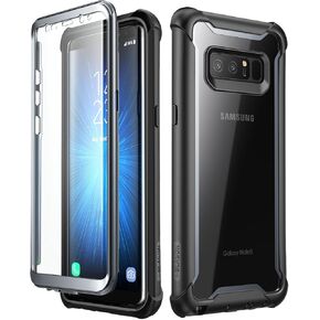 i-Blason Case for Galaxy Note 8 2017 Release, Ares Series Full-body Rugged Clear Bumper Case with Built-in Screen Protector (Black)