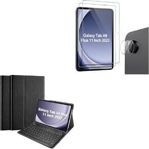 ProCase 2 Pack Screen Protector Bundle with Keyboard Case for Galaxy Tab A9 Plus/A9+ 5G 11 Inch 2023 (Model: SM-X210/X215/X216/X218)
