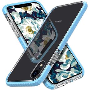 MATEPROX Compatible with iPhone XR Case Clear Thin Slim Anti-Yellow Anti-Slippery Anti-Scratches Cover Shockproof Bumper Case for iPhone XR 6.1'' (Blue)
