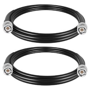BNC Cable 2M, 2 Pack RG58 Coax Coaxial Cable with BNC Connectors, 50 ohm for Antenna Analyzer, CB Radio, Signal Generator