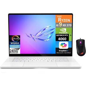 ASUS Zephyrus G16 GA605 Gaming Laptop 16.0" 240Hz OLED WQXGA Display (AMD Ryzen AI 9 HX 370, GeForce RTX 4060 8GB, 32GB LPDDR5X, 1TB SSD, RGB KB, WiFi 7, Webcam, Win 11 Pro) w/Gaming Mouse