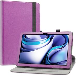 Compatible BLU M10L Pro Rotation Case, 360 Rotation Stand PU Cover for 10.1" Tablet, Purple