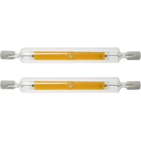 2PCS 118mm R7S LED Bulb Halogen Equivalent 118mm J-Type 20W120V R7S Base Double Ended Base J Type Floodlight Halogen Replacement 360 Degree Beam Angle Landscape Lights, Warm White