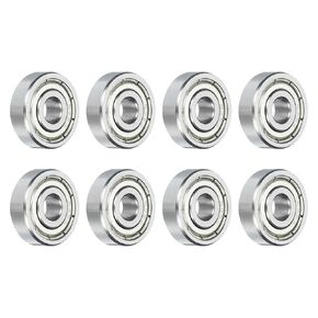 uxcell 8pcs 6001ZZ Deep Groove Ball Bearings 12 x 28 x 8mm Chrome Steel Bearing Double Metal Shielded Precision Bearings, P6 (ABEC 3)